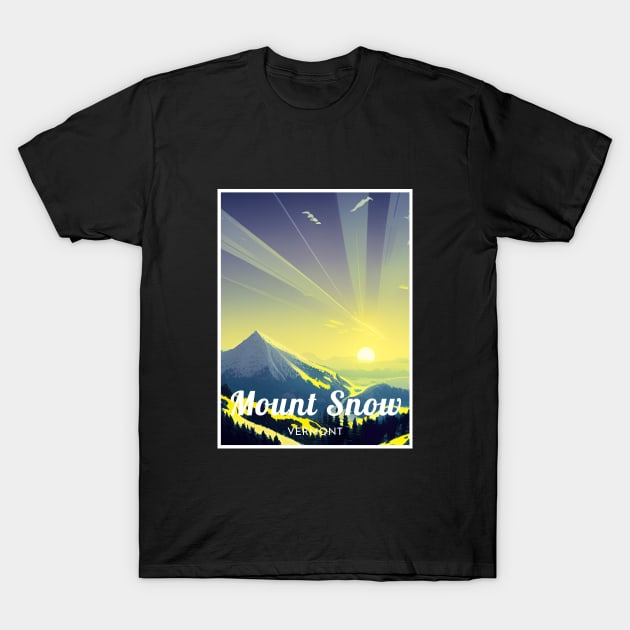 Mount Snow Vermont United States ski T-Shirt by UbunTo